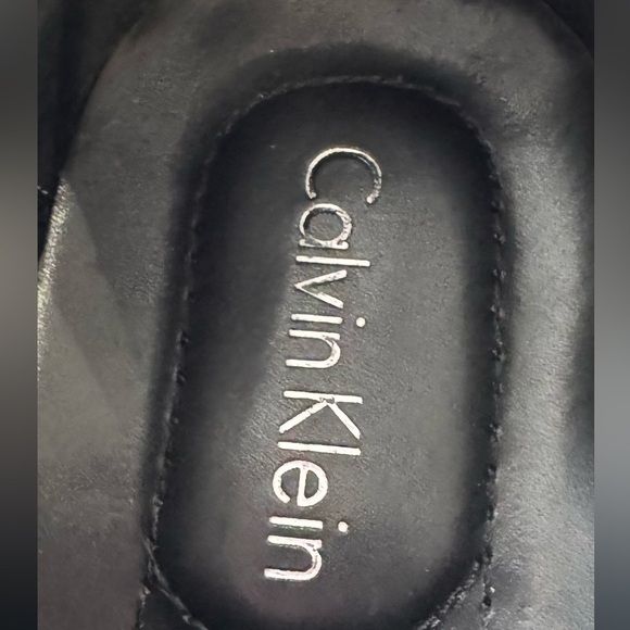 Calvin Klein Black Fancy Dress Shoes Men Size 8.5 Formalwear Laces Suit Grad - Picture 9 of 11